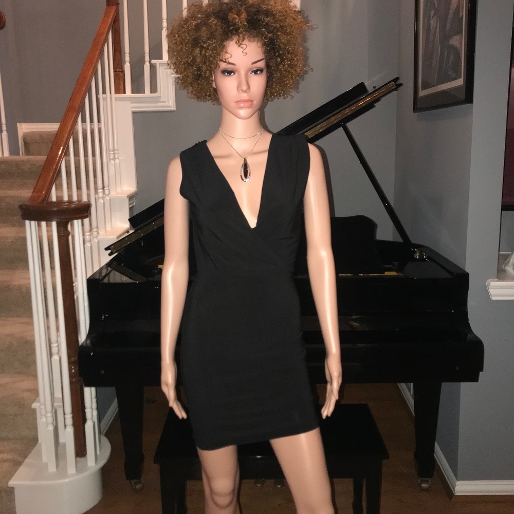 Draped Backed Little Black Dress